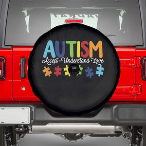 Autism Acceptance Spare Tire Cover Accept Understand Love Special Education Teacher Gift TS14 Black Print Your Wear