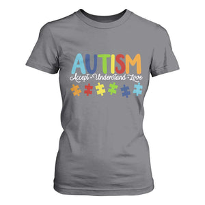 Autism Acceptance T Shirt For Women Accept Understand Love Special Education Teacher Gift TS14 Charcoal Print Your Wear