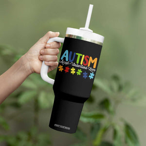 Autism Acceptance Tumbler With Handle Accept Understand Love Special Education Teacher Gift TS14 Print Your Wear