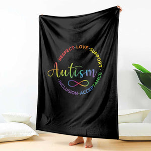 Autism Acceptance Throw Blanket Respect Love Support Autism Awareness Month TS14 Print Your Wear