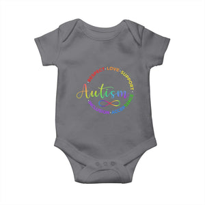 Autism Acceptance Baby Onesie Respect Love Support Autism Awareness Month TS14 Charcoal Print Your Wear