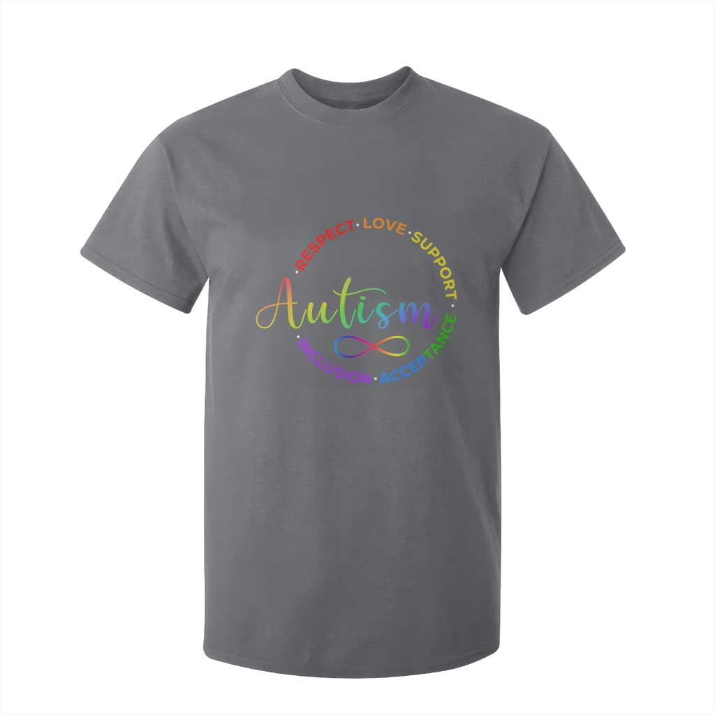 Autism Acceptance T Shirt For Kid Respect Love Support Autism Awareness Month TS14 Charcoal Print Your Wear