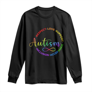 Autism Acceptance Long Sleeve Shirt Respect Love Support Autism Awareness Month TS14 Black Print Your Wear