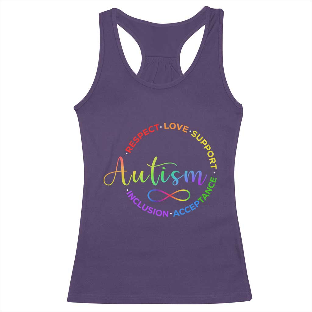 Autism Acceptance Racerback Tank Top Respect Love Support Autism Awareness Month TS14 Purple Print Your Wear