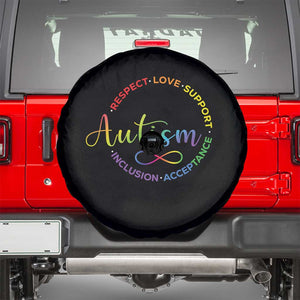 Autism Acceptance Spare Tire Cover Respect Love Support Autism Awareness Month TS14 Black Print Your Wear