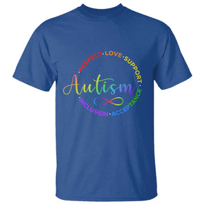 Autism Acceptance T Shirt Respect Love Support Autism Awareness Month TS14 Royal Blue Print Your Wear