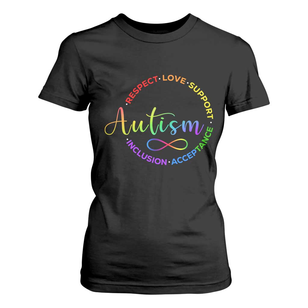 Autism Acceptance T Shirt For Women Respect Love Support Autism Awareness Month TS14 Black Print Your Wear