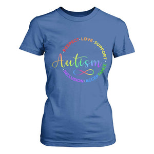 Autism Acceptance T Shirt For Women Respect Love Support Autism Awareness Month TS14 Royal Blue Print Your Wear
