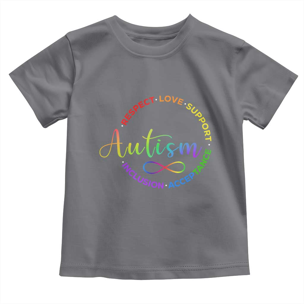 Autism Acceptance Toddler T Shirt Respect Love Support Autism Awareness Month TS14 Charcoal Print Your Wear