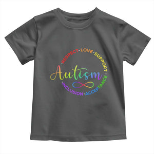 Autism Acceptance Toddler T Shirt Respect Love Support Autism Awareness Month TS14 Dark Heather Print Your Wear