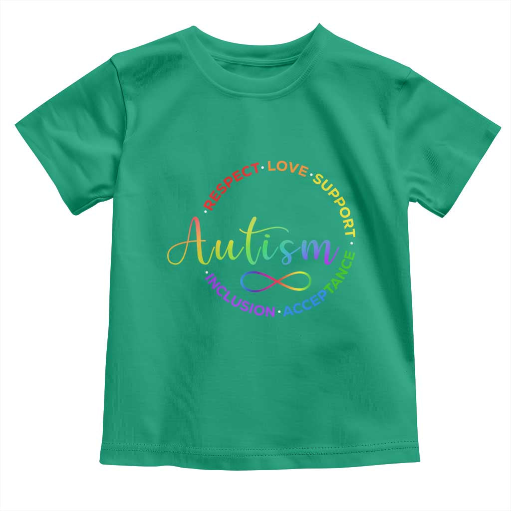 Autism Acceptance Toddler T Shirt Respect Love Support Autism Awareness Month TS14 Irish Green Print Your Wear