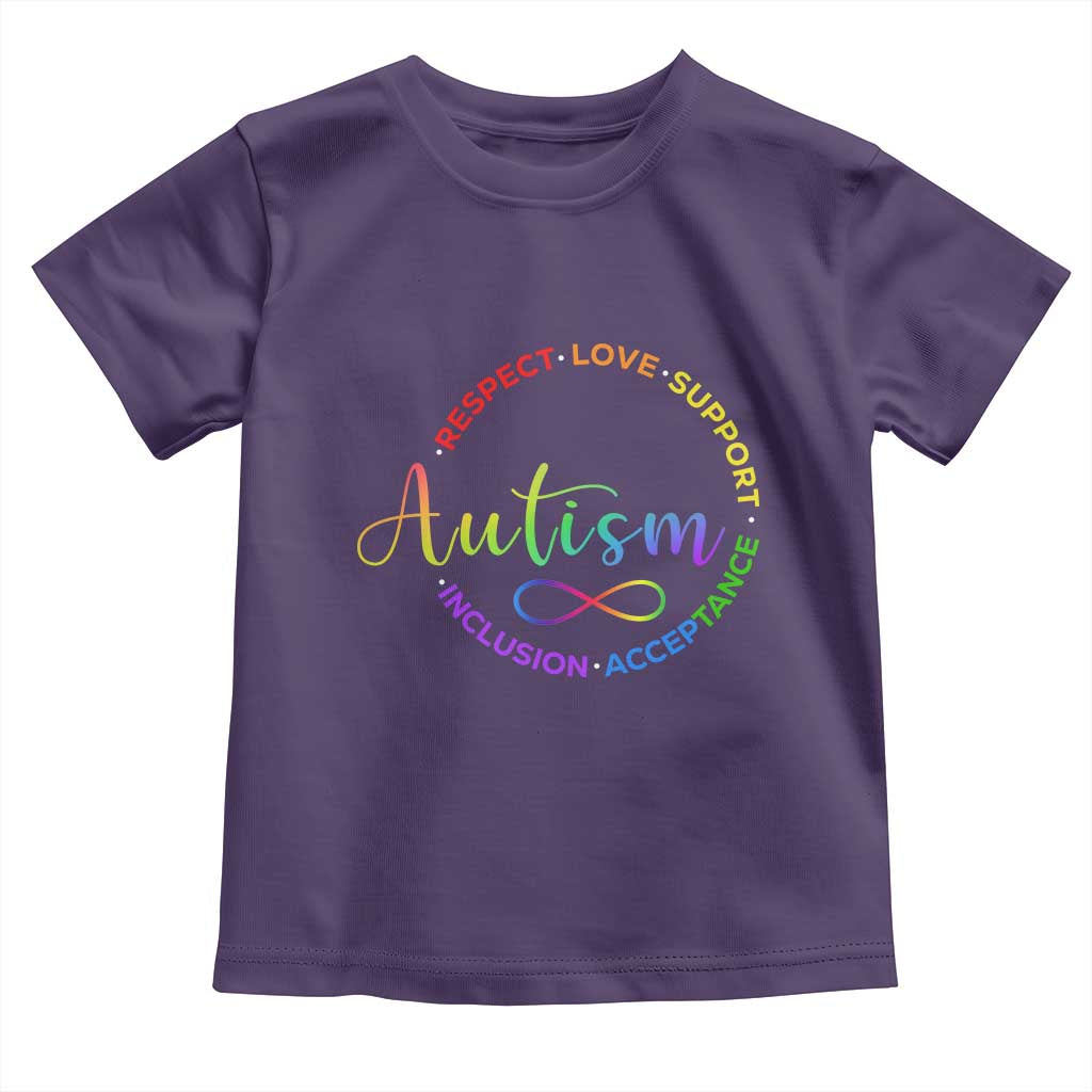 Autism Acceptance Toddler T Shirt Respect Love Support Autism Awareness Month TS14 Purple Print Your Wear