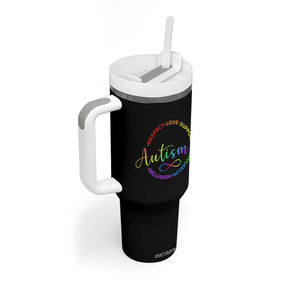 Autism Acceptance Tumbler With Handle Respect Love Support Autism Awareness Month TS14 Print Your Wear