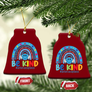 Autism Acceptance Ceramic Ornament Rainbow in April We Wear Blue Ribbon Autism TS14 Print Your Wear
