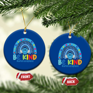 Autism Acceptance Ceramic Ornament Rainbow in April We Wear Blue Ribbon Autism TS14 1pc Blue Print Your Wear