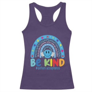 Autism Acceptance Racerback Tank Top Rainbow in April We Wear Blue Ribbon Autism TS14 Purple Print Your Wear