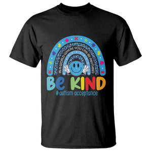 Autism Acceptance T Shirt Rainbow in April We Wear Blue Ribbon Autism TS14 Black Print Your Wear