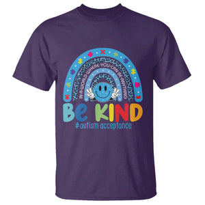 Autism Acceptance T Shirt Rainbow in April We Wear Blue Ribbon Autism TS14 Purple Print Your Wear