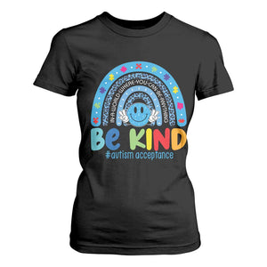 Autism Acceptance T Shirt For Women Rainbow in April We Wear Blue Ribbon Autism TS14 Black Print Your Wear