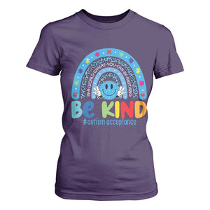 Autism Acceptance T Shirt For Women Rainbow in April We Wear Blue Ribbon Autism TS14 Purple Print Your Wear