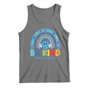 Autism Acceptance Tank Top Rainbow in April We Wear Blue Ribbon Autism TS14 Black Heather Print Your Wear