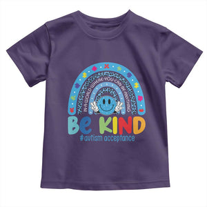 Autism Acceptance Toddler T Shirt Rainbow in April We Wear Blue Ribbon Autism TS14 Purple Print Your Wear