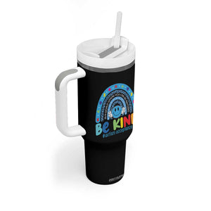 Autism Acceptance Tumbler With Handle Rainbow in April We Wear Blue Ribbon Autism TS14 Print Your Wear