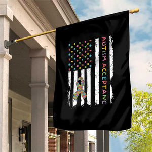 Autism Acceptance Garden Flag American Flag Neurodivergent Support Ribbon Puzzle TS14 Print Your Wear