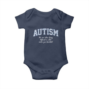 Autism Acceptance Baby Onesie Autistic Acceptance Inspirational TS14 Navy Print Your Wear