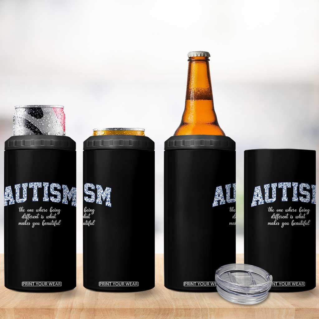 Autism Acceptance 4 in 1 Can Cooler Tumbler Autistic Acceptance Inspirational TS14 Print Your Wear
