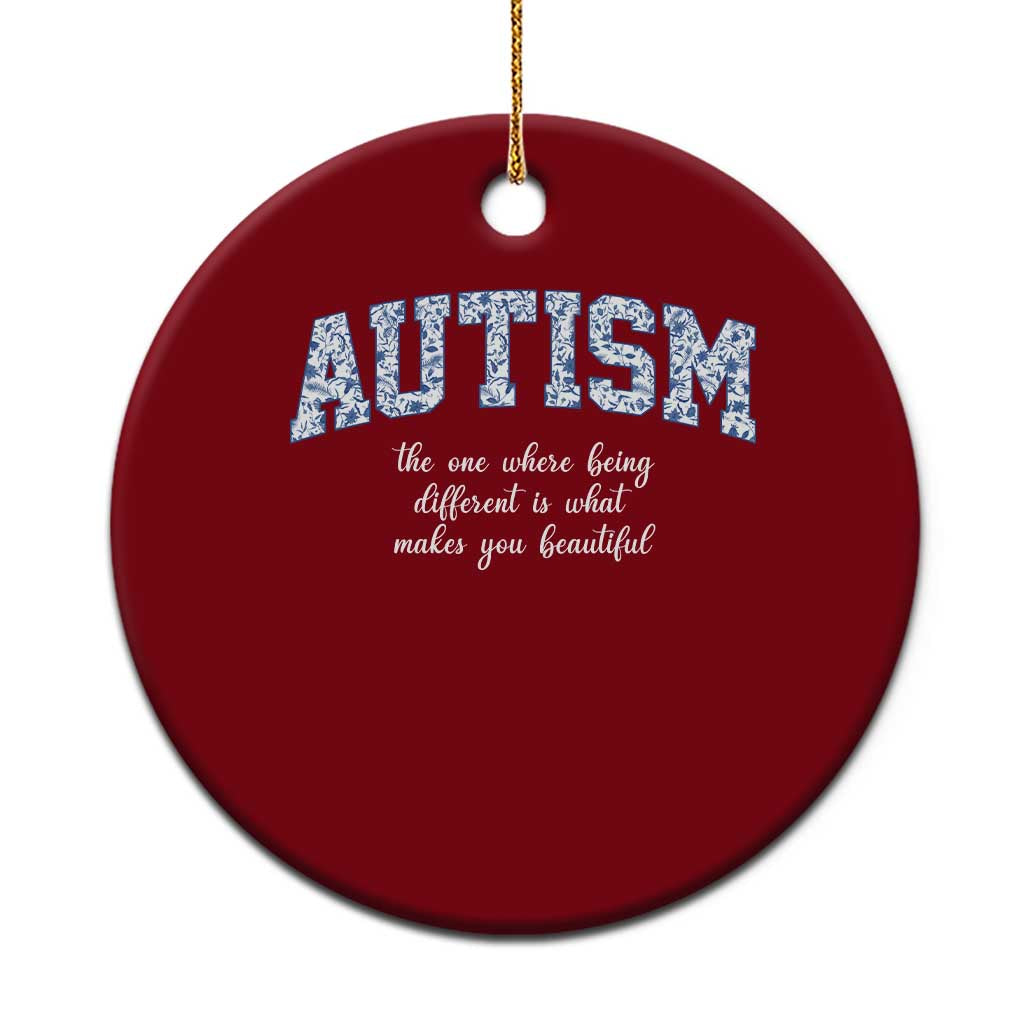 Autism Acceptance Ceramic Ornament Autistic Acceptance Inspirational TS14 1pc Red Print Your Wear