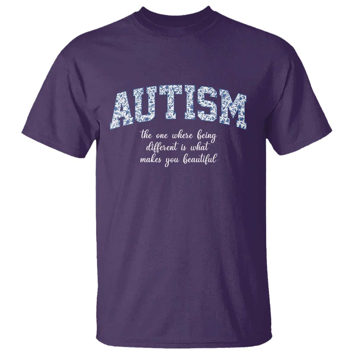 Autism Acceptance T Shirt Autistic Acceptance Inspirational TS14 Purple Print Your Wear