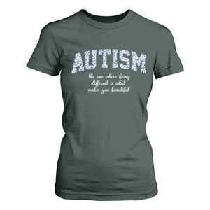 Autism Acceptance T Shirt For Women Autistic Acceptance Inspirational TS14 Dark Forest Green Print Your Wear