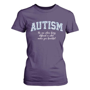 Autism Acceptance T Shirt For Women Autistic Acceptance Inspirational TS14 Purple Print Your Wear