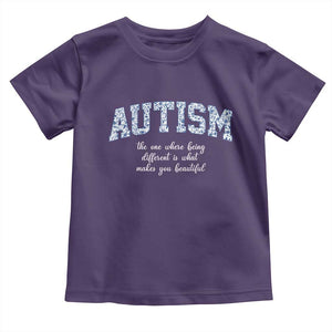 Autism Acceptance Toddler T Shirt Autistic Acceptance Inspirational TS14 Purple Print Your Wear