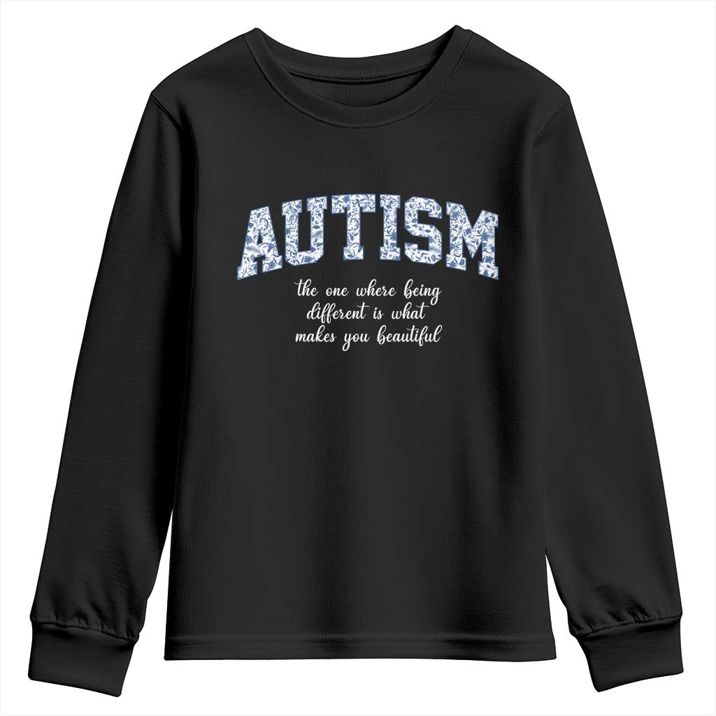 Autism Acceptance Youth Sweatshirt Autistic Acceptance Inspirational TS14 Black Print Your Wear