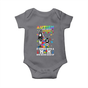 Autism Acceptance Baby Onesie Doesn't Come with a Manual Autism Mom TS14 Charcoal Print Your Wear