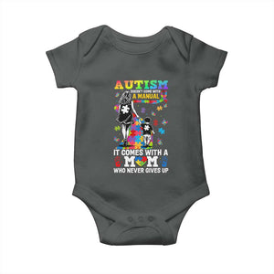 Autism Acceptance Baby Onesie Doesn't Come with a Manual Autism Mom TS14 Dark Heather Print Your Wear
