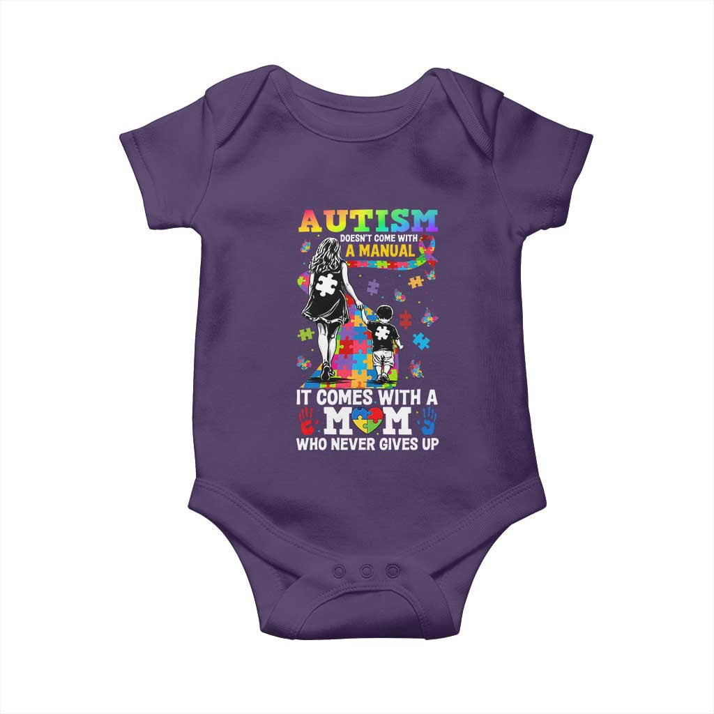 Autism Acceptance Baby Onesie Doesn't Come with a Manual Autism Mom TS14 Purple Print Your Wear