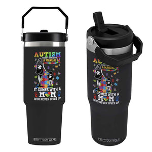 Autism Acceptance Flip Straw Tumbler Doesn't Come with a Manual Autism Mom TS14 One Size: 30 oz Black Print Your Wear