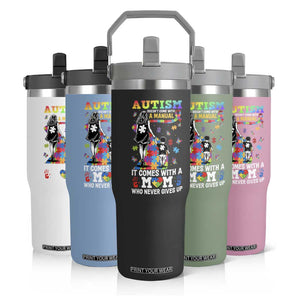 Autism Acceptance Flip Straw Tumbler Doesn't Come with a Manual Autism Mom TS14 Print Your Wear