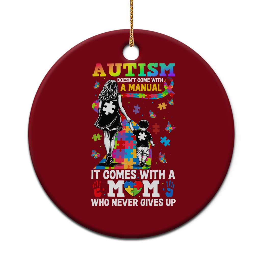 Autism Acceptance Ceramic Ornament Doesn't Come with a Manual Autism Mom TS14 1pc Red Print Your Wear