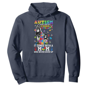 Autism Acceptance Hoodie Doesn't Come with a Manual Autism Mom TS14 Navy Print Your Wear