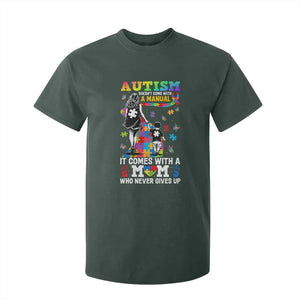 Autism Acceptance T Shirt For Kid Doesn't Come with a Manual Autism Mom TS14 Dark Forest Green Print Your Wear