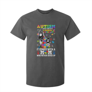 Autism Acceptance T Shirt For Kid Doesn't Come with a Manual Autism Mom TS14 Dark Heather Print Your Wear