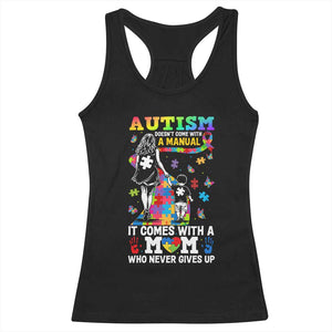 Autism Acceptance Racerback Tank Top Doesn't Come with a Manual Autism Mom TS14 Black Print Your Wear