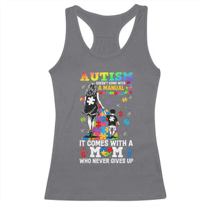 Autism Acceptance Racerback Tank Top Doesn't Come with a Manual Autism Mom TS14 Charcoal Print Your Wear