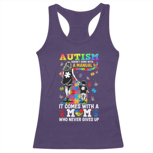 Autism Acceptance Racerback Tank Top Doesn't Come with a Manual Autism Mom TS14 Purple Print Your Wear