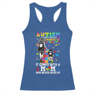Autism Acceptance Racerback Tank Top Doesn't Come with a Manual Autism Mom TS14 Royal Blue Print Your Wear