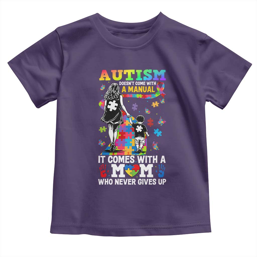 Autism Acceptance Toddler T Shirt Doesn't Come with a Manual Autism Mom TS14 Purple Print Your Wear
